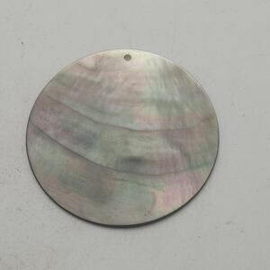 1.75" Mother Of Pearl Shell Pendant Blank Round Iridescent Disc Jewelry Supply